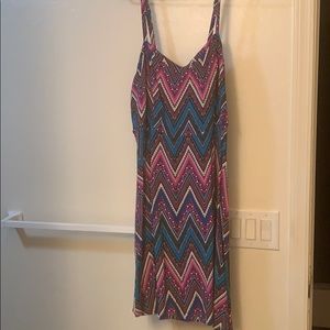 Multi colored swing dress